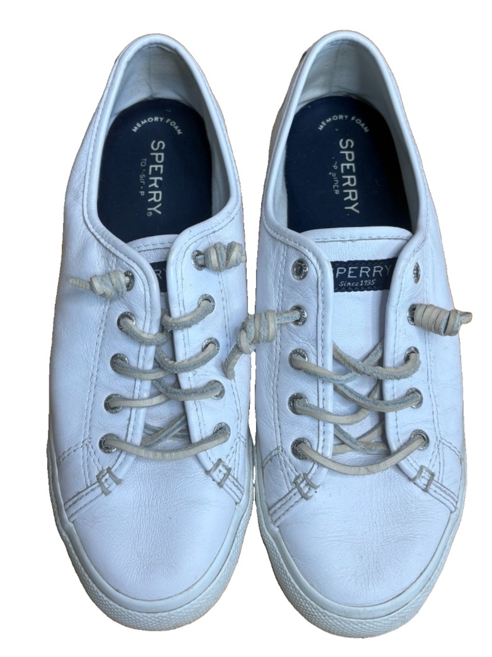 Sperry White Leather Sneakers 9